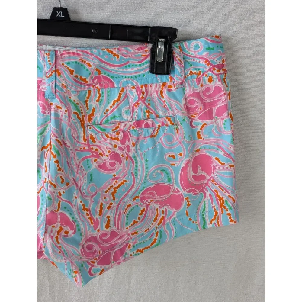 Lilly Pulitzer Walsh Short Jellyfish Design Pink and Blue Women's Size 4 - Picture 9 of 9